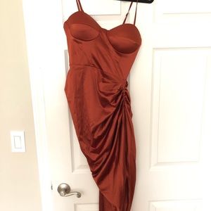 Satin bustier dress